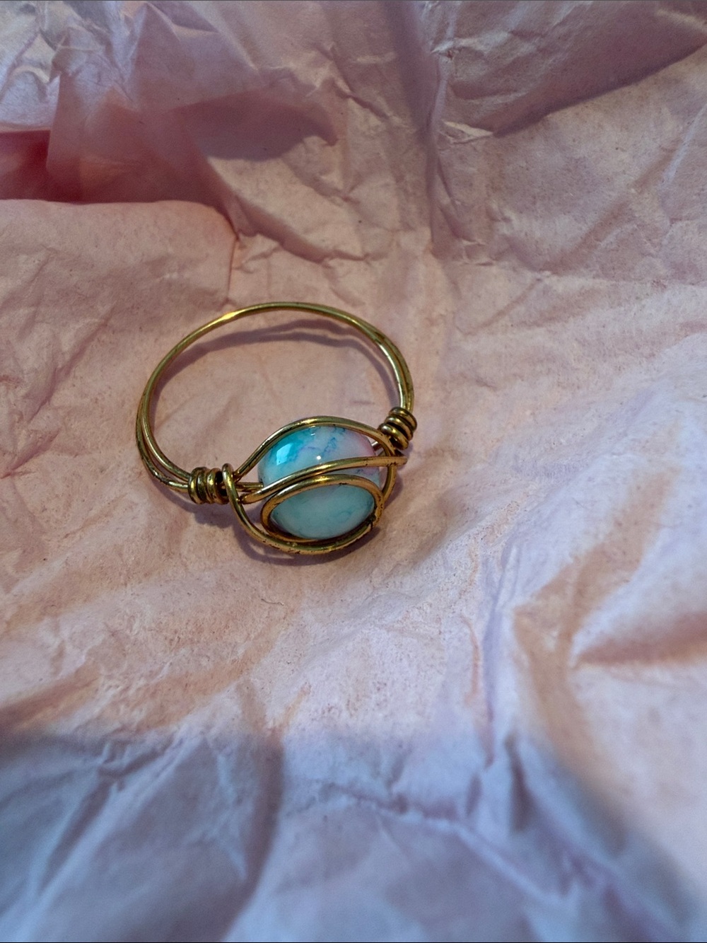 Intertwined Marble Ring